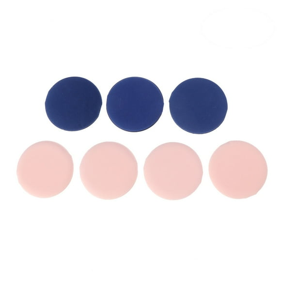 7pcc Mujeres Polvo Facial Puff Cosmética Belleza Maquillaje Fundación Esponja suave para Air Cushion Puff BB Cream (Azul y Blanco)