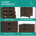 thumbnail image 6 of Naomi Home 5-Drawer Mobile Dresser for Bedroom Storage, Adult, Espresso, 6 of 8