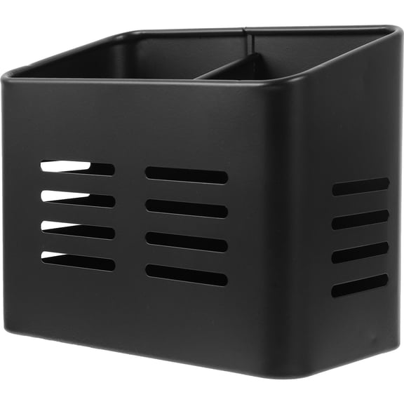 ELAYARD Black Stainless Steel Kitchen Utensil Holder with Draining Base, Versatile Countertop Organizer for Cooking Tools