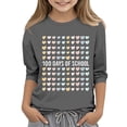 thumbnail image 2 of Herrnalise 100 Days Of School Celebrate 100th Day Of School Boys Girls T-Shirt Summer And Spring Toddler Girls Kids Fashion Children Round Neck 3/4 Sleeve Printing T-Shirt Blouse For 3-12 Years, 2 of 5
