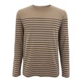 thumbnail image 1 of Playera George Talla M Manga Larga con Rayas Negras con Beige, 1 of 4