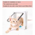thumbnail image 3 of Puerta de gato grande compatible con mascotas (tamaño exterior 9,9x9,2 pulgadas) solapa de gato con bloqueo de 4 vías compatible con puerta interior exterior para mascotas, fácil y rápido de instalar Afortunado Sencillez, 3 of 5
