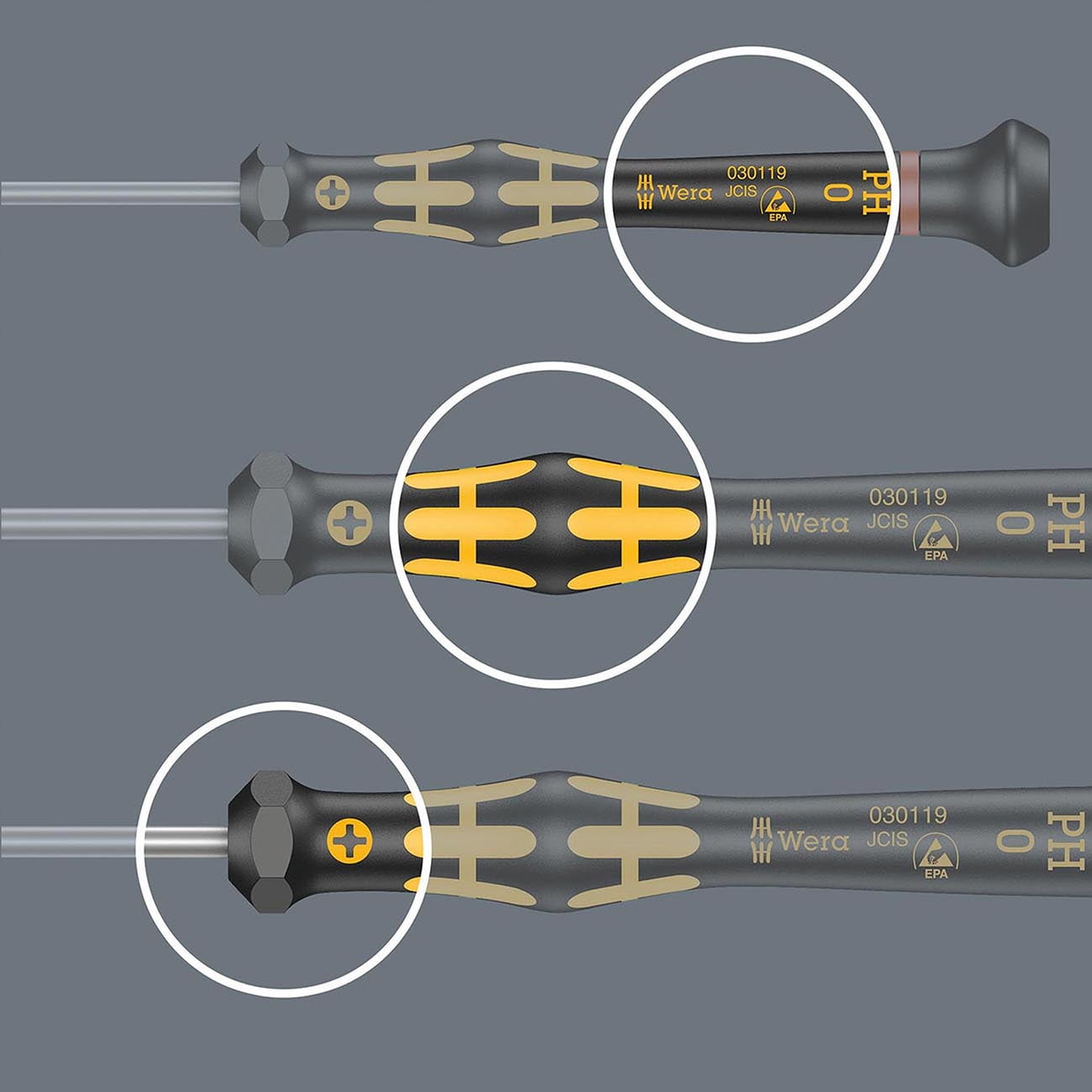 Wera ESD-Safe Bitholding Precision Screwdriver Set (20-Piece Set)