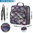 thumbnail image 3 of ALAZA Zipper Binder Scales Purple 3 Ring Trapper Keeper File Folder Organizer Bag, 3 of 8