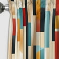 thumbnail image 2 of Designart "Bold Modern Stripes" Striped Blackout Room Darkening Curtain Single Panel, 2 of 4