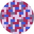 thumbnail image 1 of Ahgly Company Machine Washable Indoor Round Transitional Bright Lilac Purple Area Rugs, 7' Round, 1 of 7