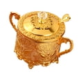 thumbnail image 4 of Contenedor de tarros de dulces, pequeño soporte para dulces, adorno creativo, tarro de miel, azucarero para regalo festivo de inauguración de la casa, Oro, 4 of 8
