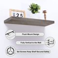 thumbnail image 5 of 24 inch Floating Shelves, 8 Inch Deep Wooden Wall Shelves Set of 2, Rustic Farmhouse Wall Mounted Shelves for Bathroom Kitchen Living Room Bedroom, 5 of 7