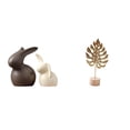 thumbnail image 1 of Escultura De Hoja De Conejo De Cerámica, Figura De Porcelana, Adorno Abstracto Creativo Nórdico, Mesa De Gabinete De Jardín De Pascua, Decoración Del Hogar, 1 of 8