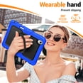 thumbnail image 3 of Case for Samsung Galaxy Tab S11 11 inch 2025, 360 Rotating Stand Handle Shoulder Strap Heavy Duty Shockproof Cover, Blue, 3 of 7