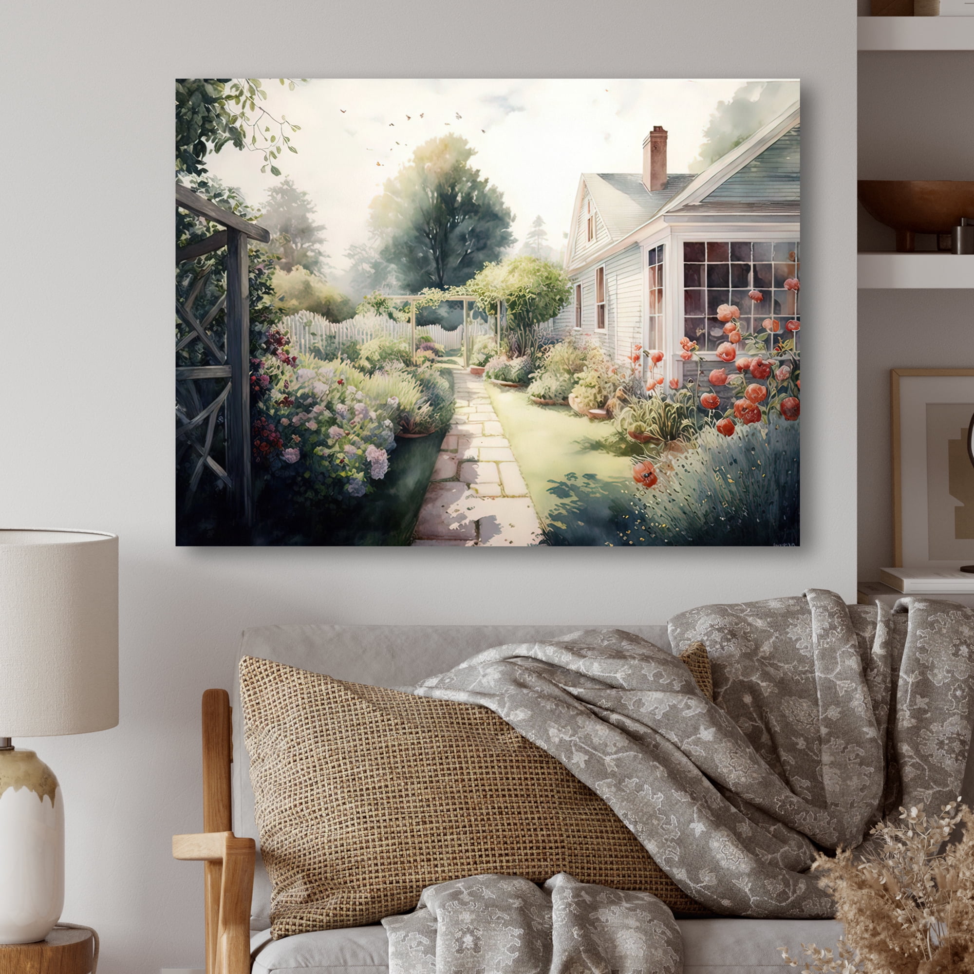 Designart Fresh Garden At The Country I Canvas Wall Art