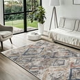 thumbnail image 4 of Beige Geometric Area Rugs for Living Room Washable Rugs Boho Moroccan Area Rug Soft Neutral Geometric Bohemian Carpet Distressed Indoor Rug for Bedroom Dining Room Office Foldable Nonslip Rug, 4 of 9
