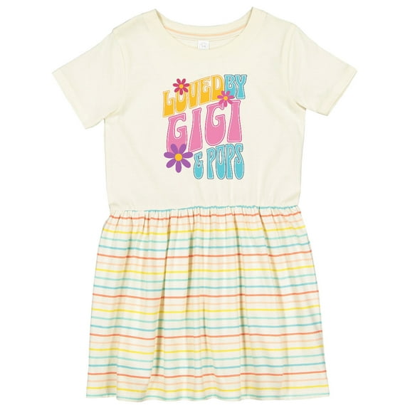 Inktastic Gigi and Pops Love Me Granddaughter Girls Toddler Dress