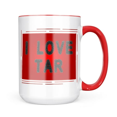 

Neonblond I Love Tar Black ink Bubbles Mug gift for Coffee Tea lovers