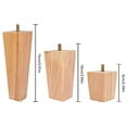 thumbnail image 6 of Miuline Height Sofa Legs Set of 4 Wooden Furniture Legs 6cm Wood Sofa Legs Solid Replacement Furniture Legs Armchair Cabinet Feet M8 Bolt with Mounting for Ottoman Couch Dresser, 6 of 8