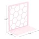 thumbnail image 4 of Sujetalibros de primera calidad, extremos geométricos de metal en forma de panal (blanco, 1 par), sujetalibros para estanterías, color rosa Adepaton CZBG-XM180-3, 4 of 6