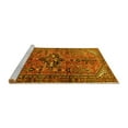 thumbnail image 2 of Ahgly Company Machine Washable Indoor Square Persian Yellow Traditional Area Rugs, 8' Square, 2 of 4