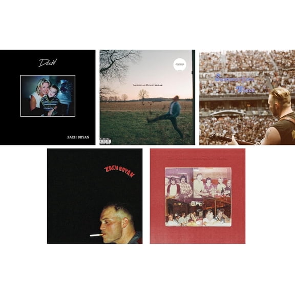 Zach Bryan - 5 Album Vinyl Record Collection: DeAnn, American Heartbreak, Summertimes Blues, Zach Bryan and The Great American Bar Scene- 5 Pack Set