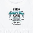 thumbnail image 4 of Inktastic Happy Father's Day Best Ever Girls Baby Dress, 4 of 5