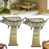 2026 Upgraded Antique Pig Mini Tape Measure, Vintage Figural Brass Sewing Tape for Quilters, Crafters & Collectors, Cute Mini Brass Pig Retro Sewing Notion, Mini Tape Measure Gift (2PCS)