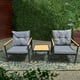 thumbnail image 5 of Ilios Innova | Sala de Jardín 2 Plazas Gris con Mesa de Centro, Diseño Moderno para Exterior, Terraza o Balcón., 5 of 9
