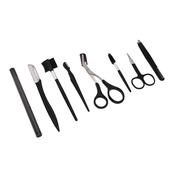 Eyebrow Grooming Kit, Strong Durable 8 Pcs Professional Eyebrow Kit With Storage Bag For Women Men