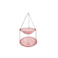thumbnail image 1 of KoiLife Bird Feeder Tray Platform Bird Feeder Birdfeeders Outside Hanging Finch Feeder Cardinal Bird Feeder 20" Pink Double Layer Hanging Bird Feeder Decorative Bird Bathing Basin, 1 of 5