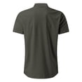 thumbnail image 5 of Krdevn Men's Shirt Summer Outfits Casual Zipper Up Short Sleeve Shirt Suit for Men Tops,S, 5 of 5