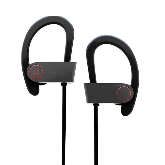Bluetooth Headphones, Best Wireless Sports Earphones w/Mic IPX7 Waterproof HD Stereo Sweatproof Earbuds for Gym Running Workout 8 Hour Battery Noise Cancelling Headsets ,Black