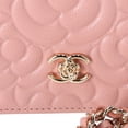 thumbnail image 3 of Pre-Owned CHANEL Camellia Wallet On Chain WOC Crossbody Pink Caviar Leather, 3 of 10