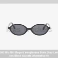 thumbnail image 4 of (W) Miu Miu Regard sunglasses Slate Gray Lenses Black Acetate Alternative fit, 4 of 6