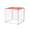 thumbnail image 1 of GUOOL Clear Draw Box Card Ball Storage Container Square Raffle Ball Game Box for 20x20x20cm, 1 of 9