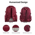 thumbnail image 5 of Forest Myth Backpack for Men and Women, Water Resistant College School Bag, Lightweight Travel Backpack,Small Size, Wine Red, 5 of 6