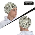thumbnail image 6 of Salouo Skull with Cash Print Unisex Beanie Hat,Knitted Baggy Skull Cap Winter Warm Hats Beanie Sleep Hats Cancer Headwear Caps for Women & Men 1 Pieces, 6 of 7