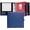 Blue, variant on Leather 1.5 Inch 3 Ring Binder, Professional Business Organizer- Includes PP Dividers, 100GSM / Grade AA Filler Papers, Card &Sticker for Tab- Ideal for Office Presentation Meetings, Black