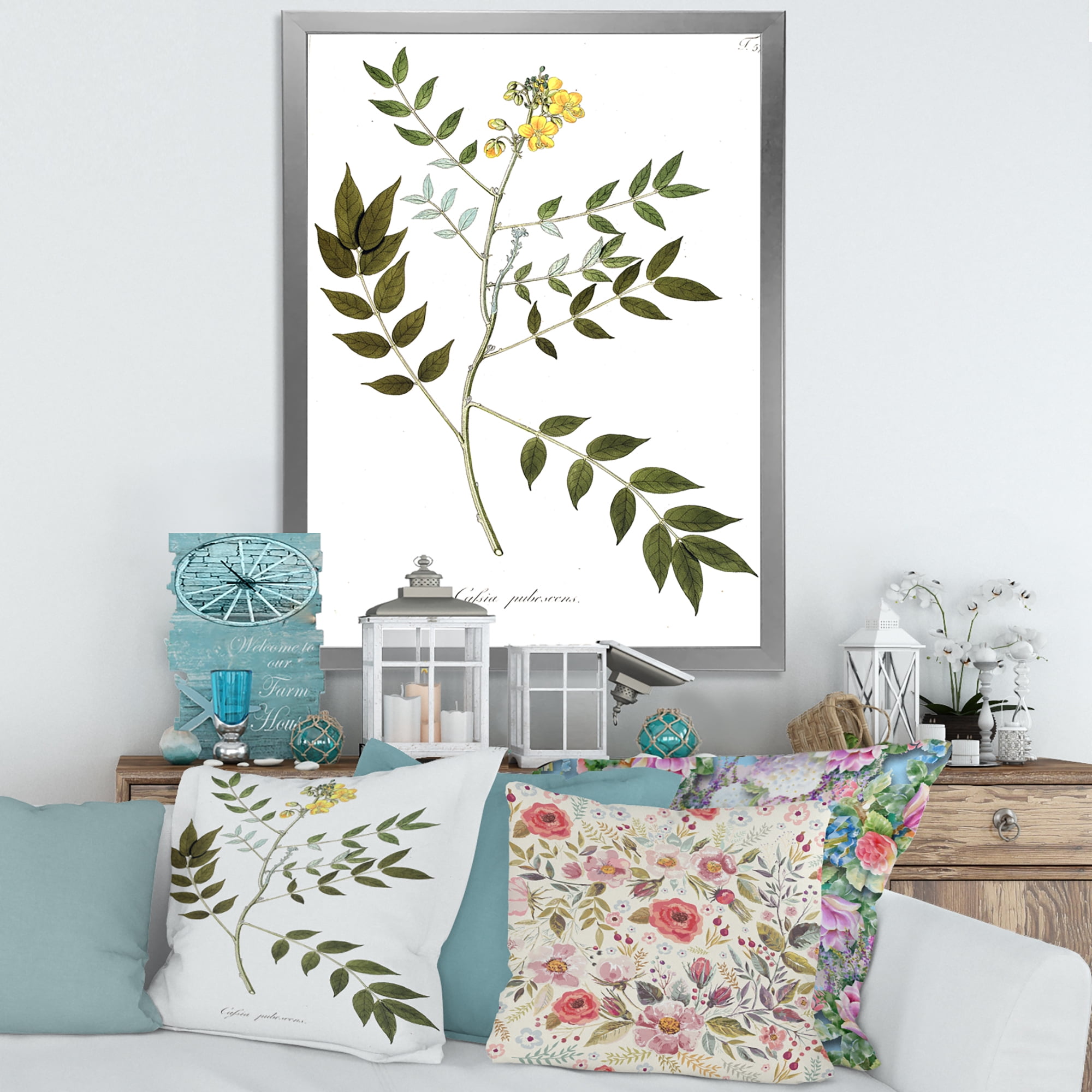 Designart 'Ancient Botanicals XVIII' Traditional Framed Art Print