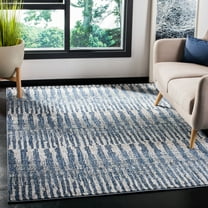 Safavieh Galaxy Maximillian Geometric Area Rug, Navy/Light Gray, 5'3" x 7'6"