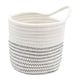 thumbnail image 2 of Cesta colgante de cuerda de algodón, macetero de tela, decoración, cesta de estante, cesta de almacenamiento tejida, organizador para oficina y baño, 2 of 8