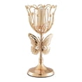 thumbnail image 1 of Portaves decorativo elegante acabado chapado en oro, candeliere del hierro centro de para detalles de decoración para hogar de S perfecl candelabros de escritorio de cristal, 1 of 8