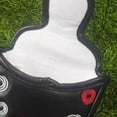 thumbnail image 1 of Mallet Putter Cover Magnetic Closure set accessories golf Half Round Golf Headcover PU Black, 1 of 9