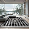 thumbnail image 2 of ODIKA 8'x10' Washable Area Rug Geometric Grid Print Accent Central Motif Design Porch Decor for Living Room, Under Sectional, Family , Durable, Non-Slip, 2 of 7