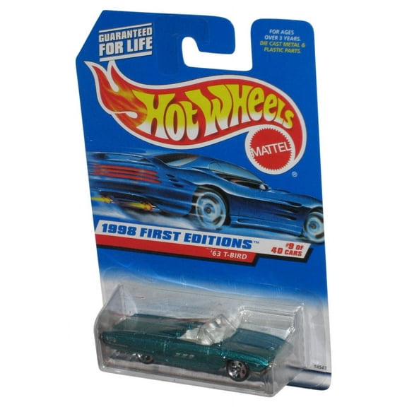 Hot Wheels 1998 First Editions 9/40 Green '63 T-Bird Toy Car #644