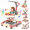 Pink, variant on HDUTNGISN 5-in-1 Green Adjustable Baby Walker with Wheels for Boys & Girls