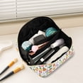 thumbnail image 2 of FORMRS Makeup Bag Travel Cosmetic Organizer for Women Fold Flat Zipper Pouch with Handle, Cute Vegetables, 2 of 8