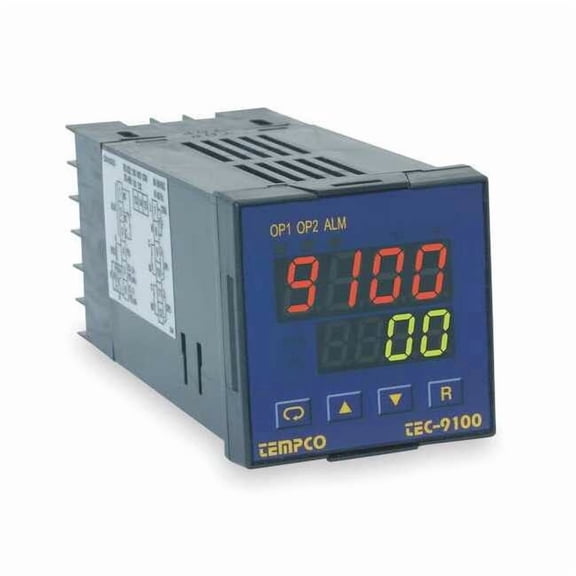 Tempco Temp Controller, Prog, 90-250V, Relay2A TEC14044