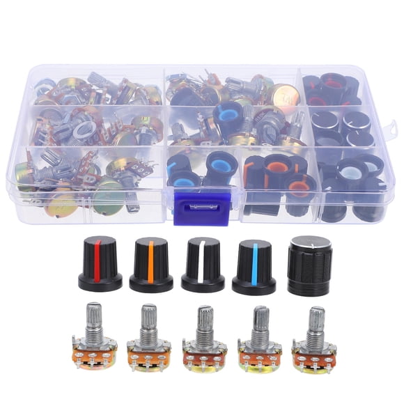 SOPOTUTU 1Set Guitar Potentiometer Set with Multi Resistance Values for Audio Equipment and Electronics Projects