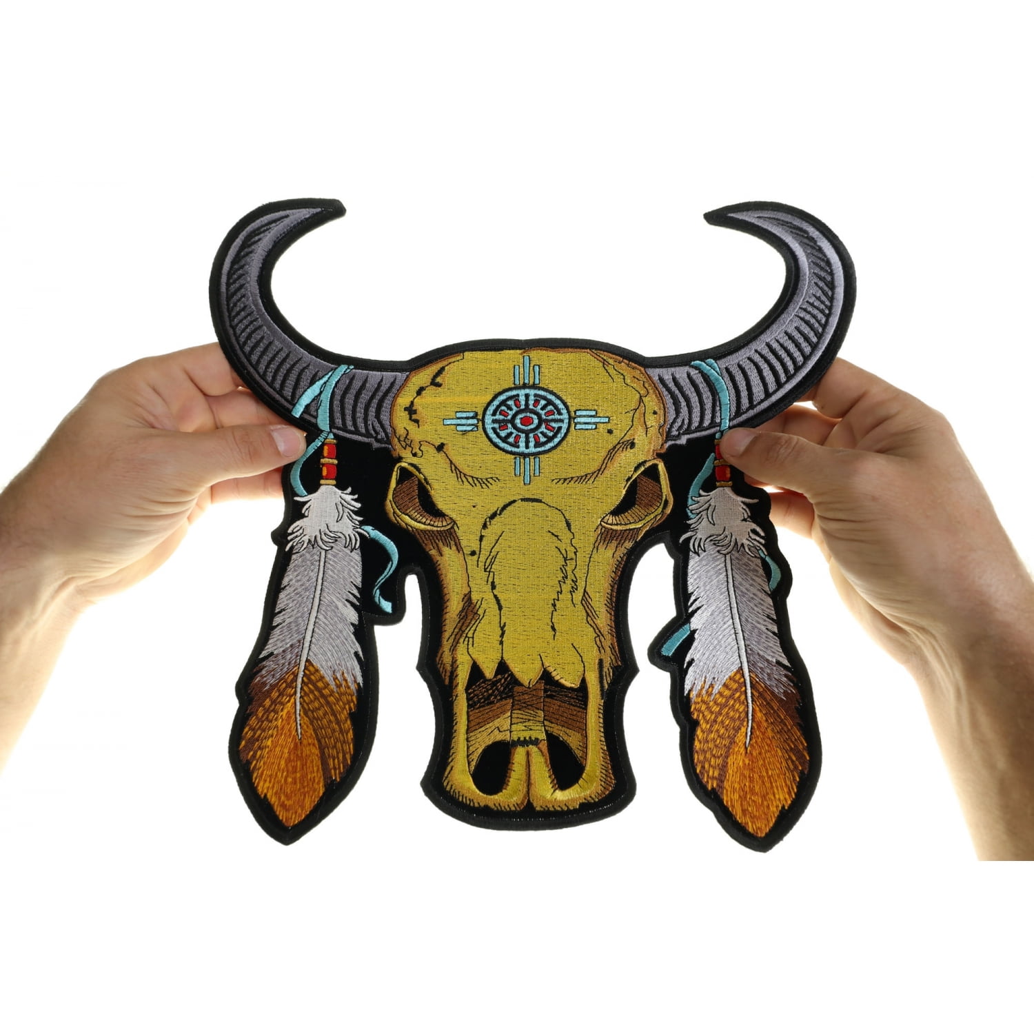 Cow Skull Patch, Large Back Patches for Jackets and Vests