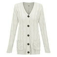 thumbnail image 5 of Pull Hiver Cardigan Manches Longues Boutonnage Ouvert sur le devant avec Poche, 5 of 5