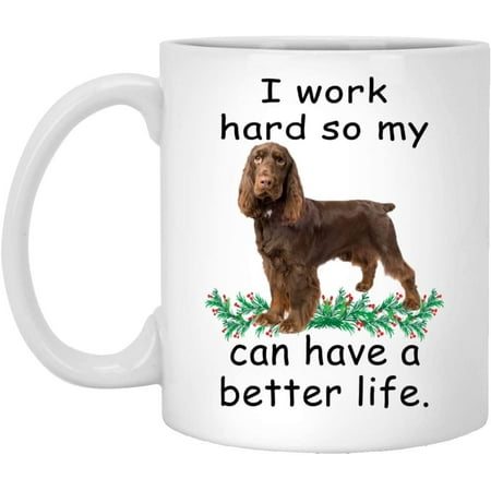 

Funny Pet Lover Gifts Field Spaniel Choco Can Live Better Christmas 2022 Gifts White Coffee Mug White 11oz