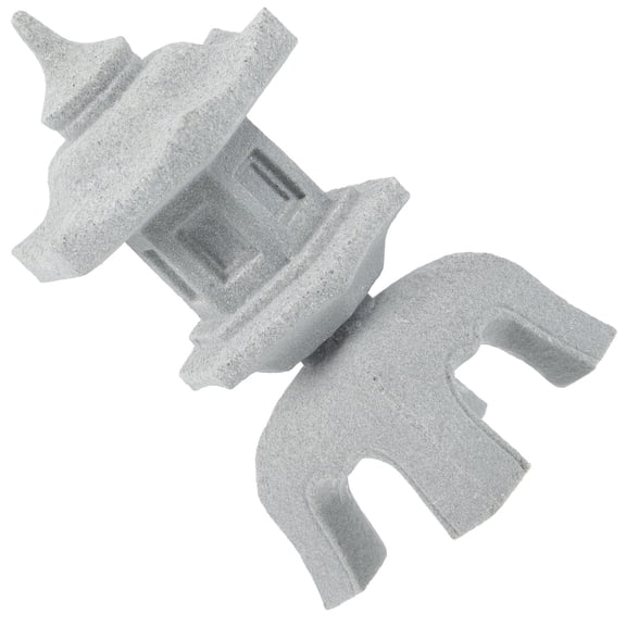 MUSEYA Asian Temple Aquarium Decor Stone Lamp Statue Ornament Grey Landscape Statue 1Pcs